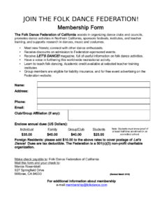 Membership form